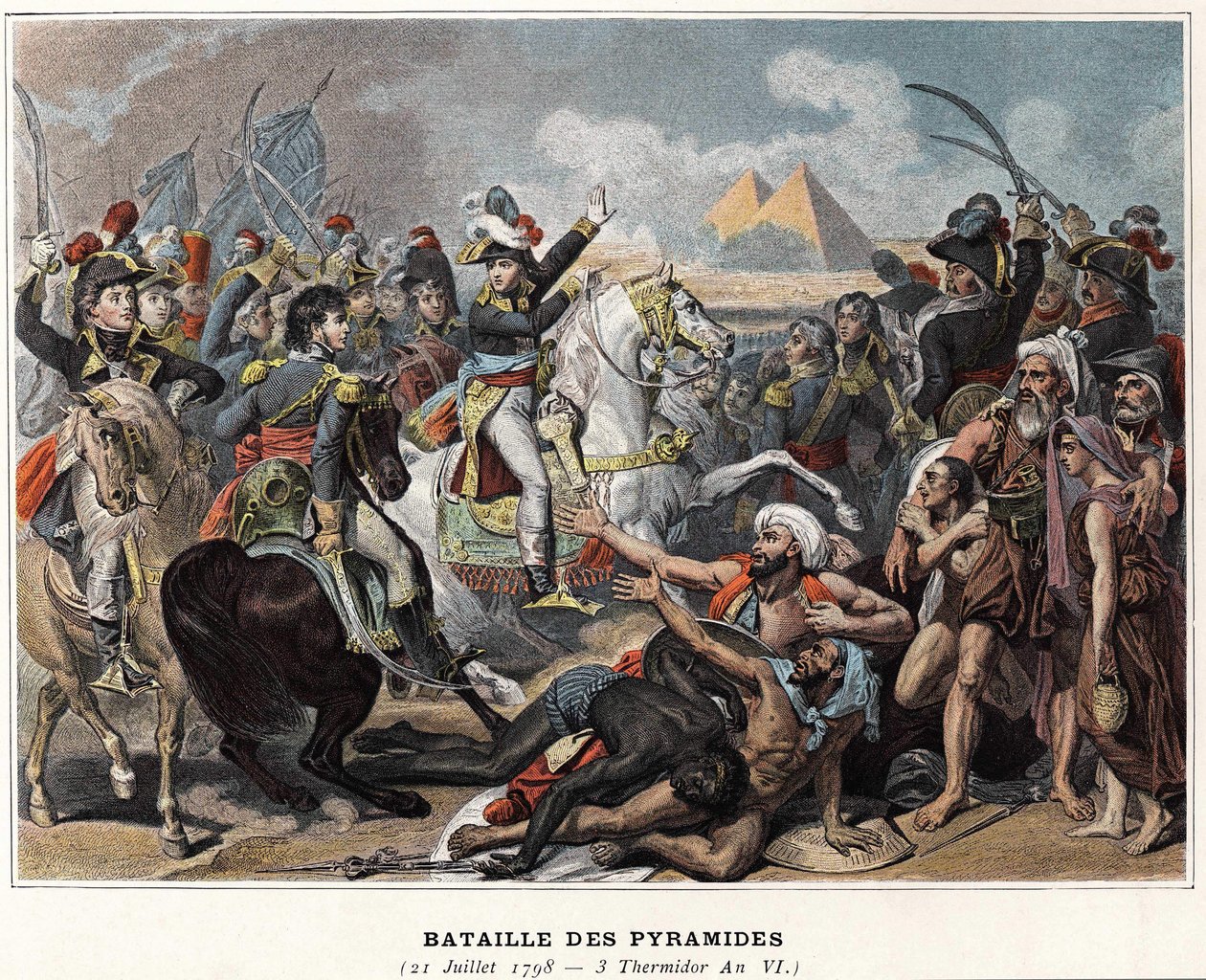 Campanha (Expedição) do Egito (1798-1801): Batalha das Pirâmides, 21 de julho de Unknown artist
