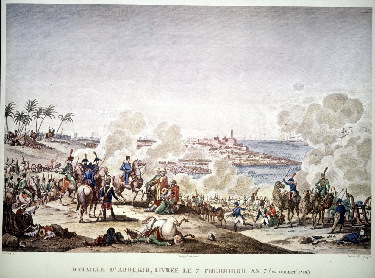 Campanha (Expedição) do Egito (1798-1801), Napoleão no Egito: Batalha de Aboukir, 25 de julho de Unknown artist