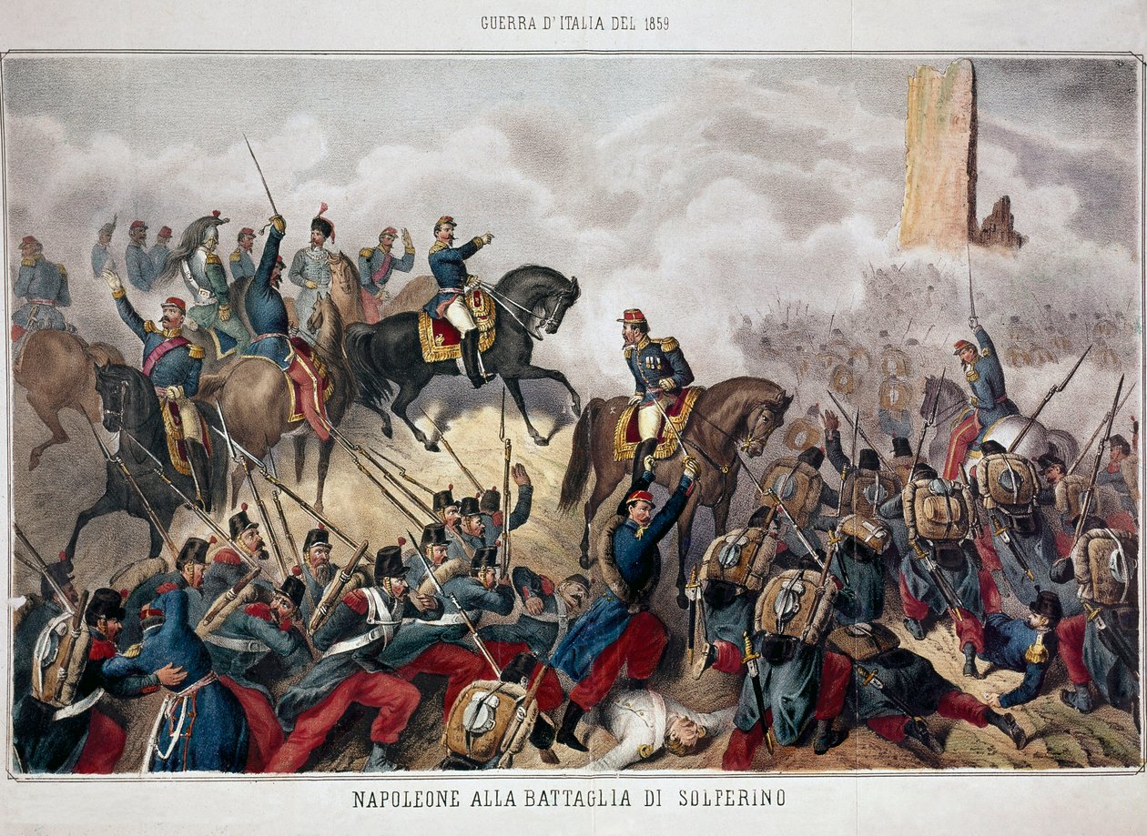 Campanha da Itália: "Batalha de Solferino, 24 de junho de Unknown artist