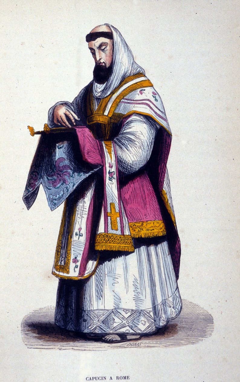 Capuchinho em Roma. Gravação de um álbum sobre ordens religiosas, Paris de Unknown artist