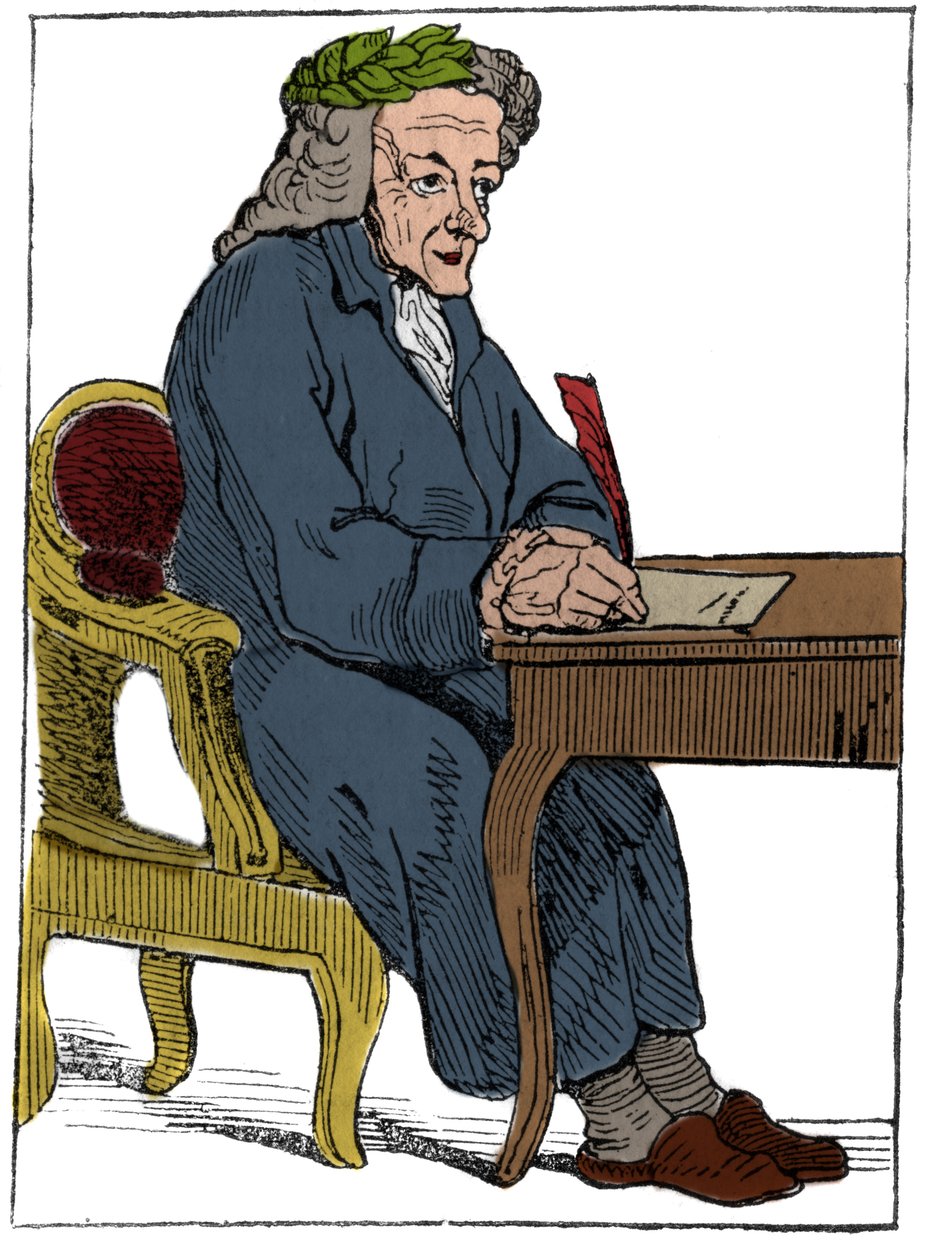Carta a tocar da República Francesa (1793) publicada na Convenção Nacional em 21/09/1792, após a queda dos Reinos: o caráter do filósofo sob os traços do escritor e filósofo francês François-Marie Arouet dit Voltaire (Franco de Unknown artist