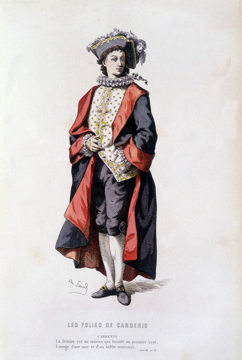 Cardenio em "les follies de Cardenio" (de Pichou em 1629), em "le theatre francais au 16 eme et 17 eme ecle anterieur à Moliere" de Edouard Fournier. de Unknown artist