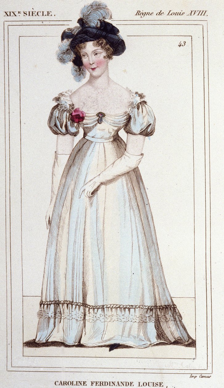 Caroline Ferdinande Louise de Nápoles, Duquesa de Berry (1798Ð1870). Esposa do Duque de Berry. Gravura a partir de 1830. de Unknown artist