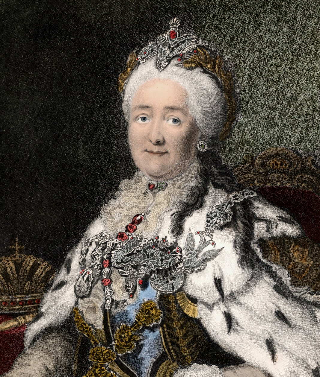 Catarina II A Grande 1729-1796 - gravura - século XIX de Unknown artist