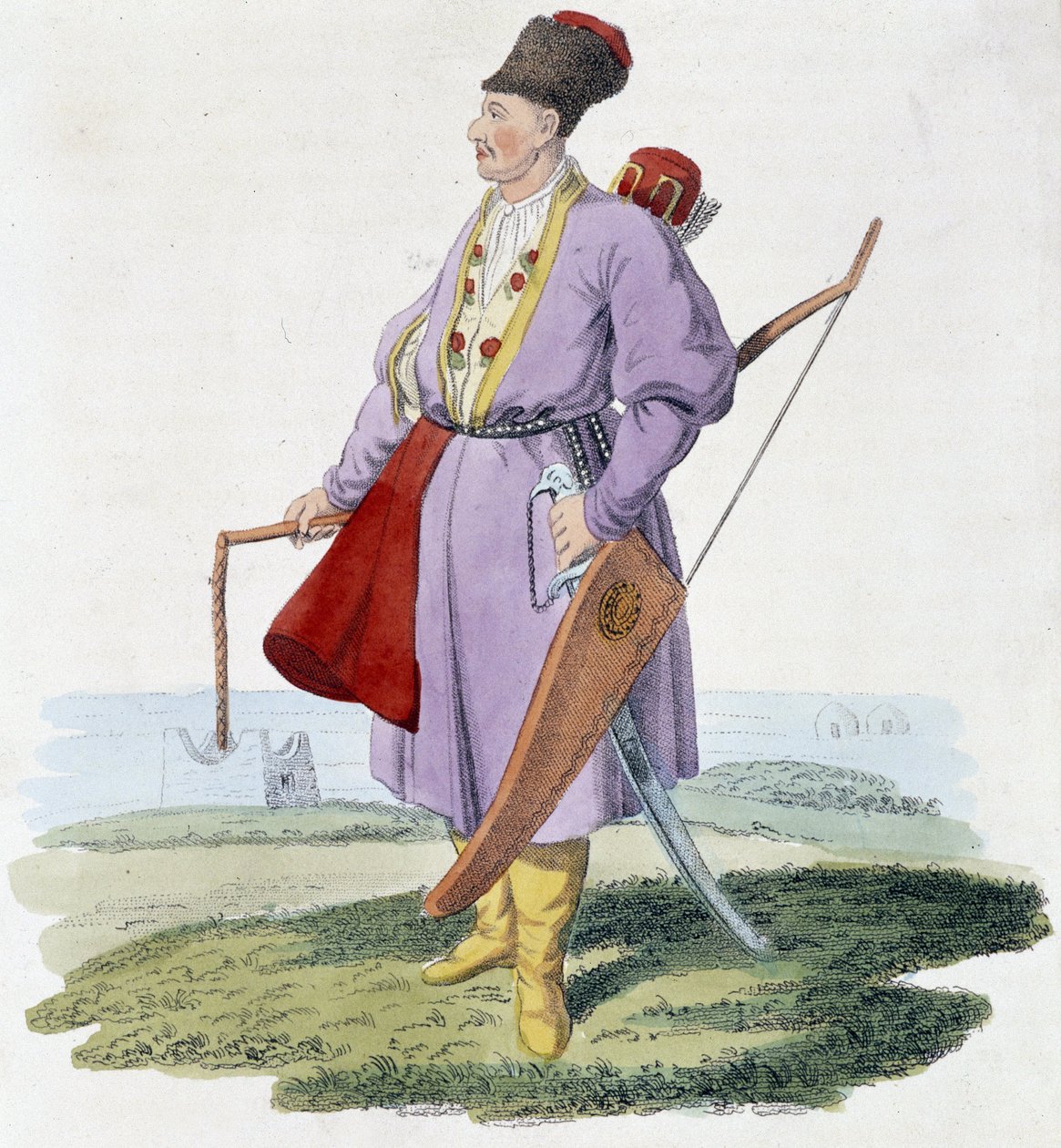 Guerreiro da Ásia Central, Deb. século XIX de Unknown artist