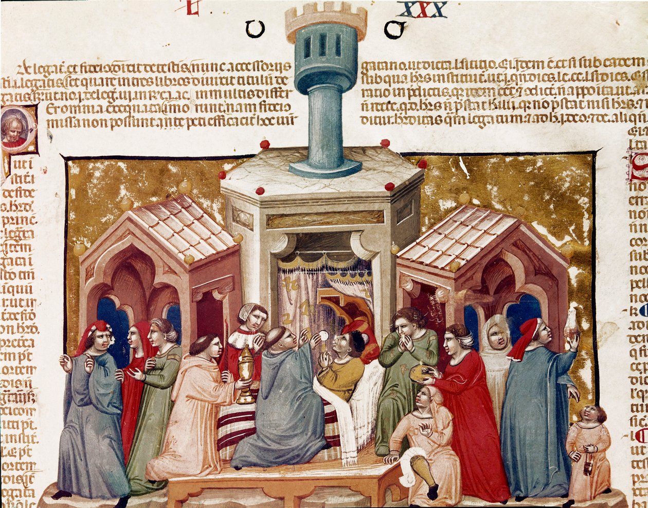 Cerimônia de viatica dá a um moribundo (Miniatura de Unknown artist