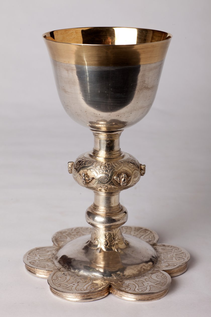 O cálice do capelão Georges Coquere. Metelsmithing, ouro e prata de Unknown artist