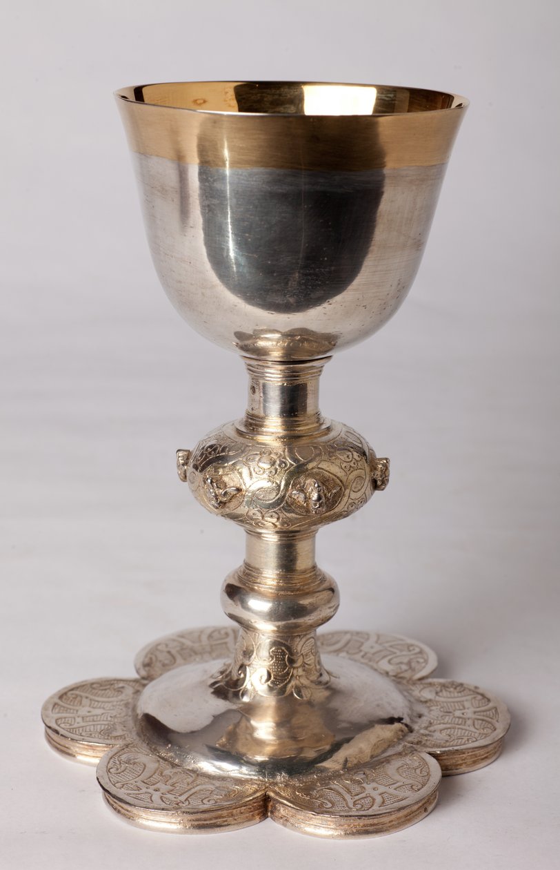 O cálice do capelão Georges Coquere. Metelsmithing, ouro e prata de Unknown artist