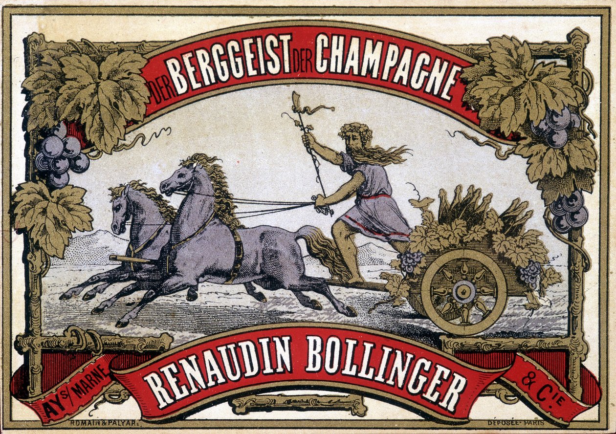 Rótulo de champanhe “Renaudin Bollinger” ”. de Unknown artist