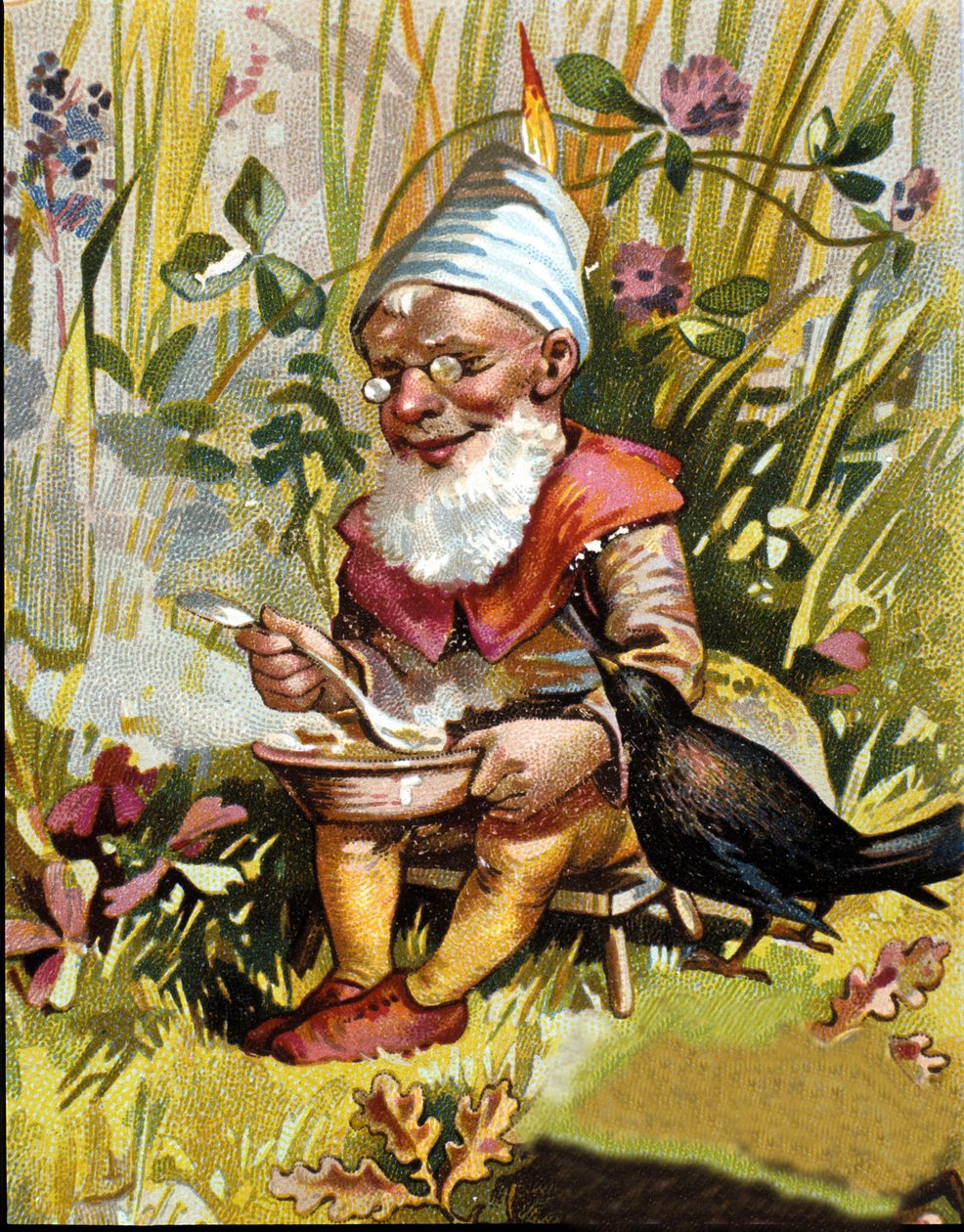 O carácter do anão ou do farfadet come sopa. de Unknown artist