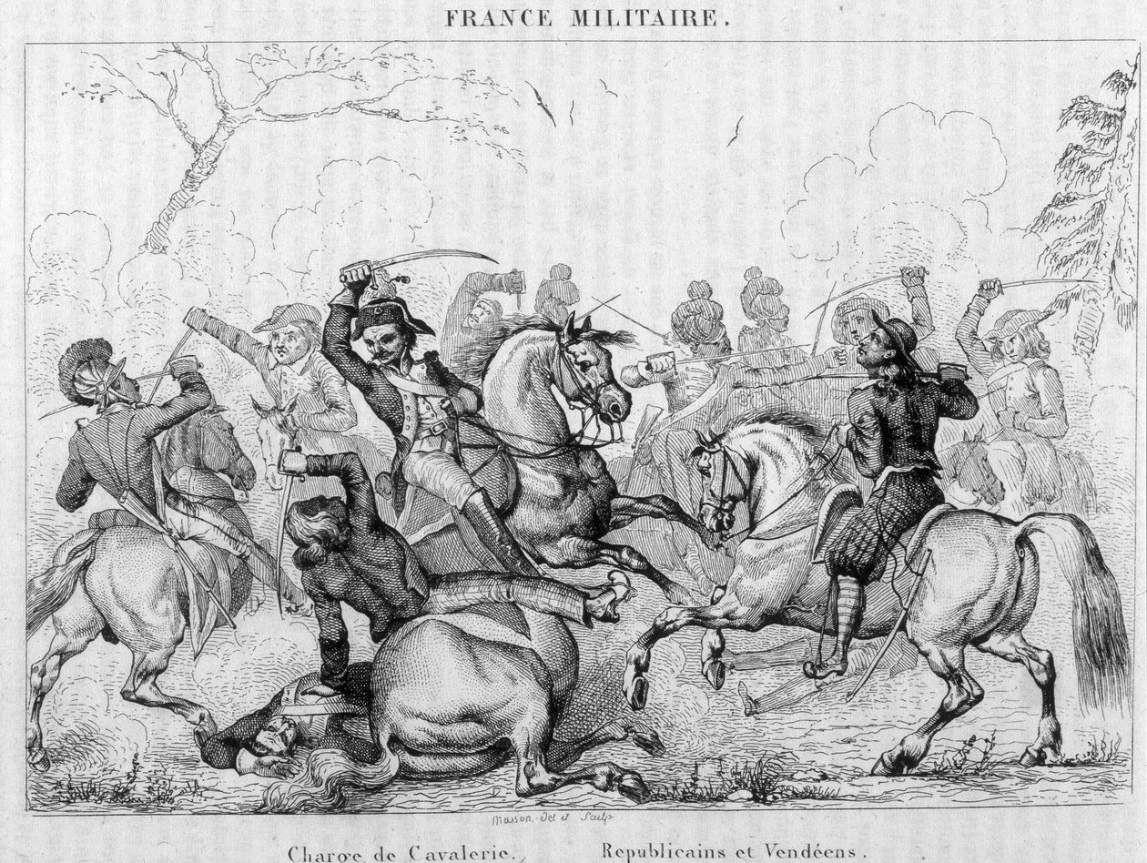 Carga de Cavalaria - Republicanos e Vendéens. de Unknown artist