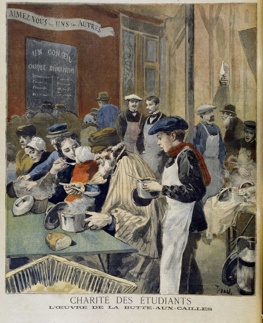 Caridade dos estudantes, o trabalho do Butte aux Cailles - no "Le petit journal" de 5 de fevereiro de Unknown artist