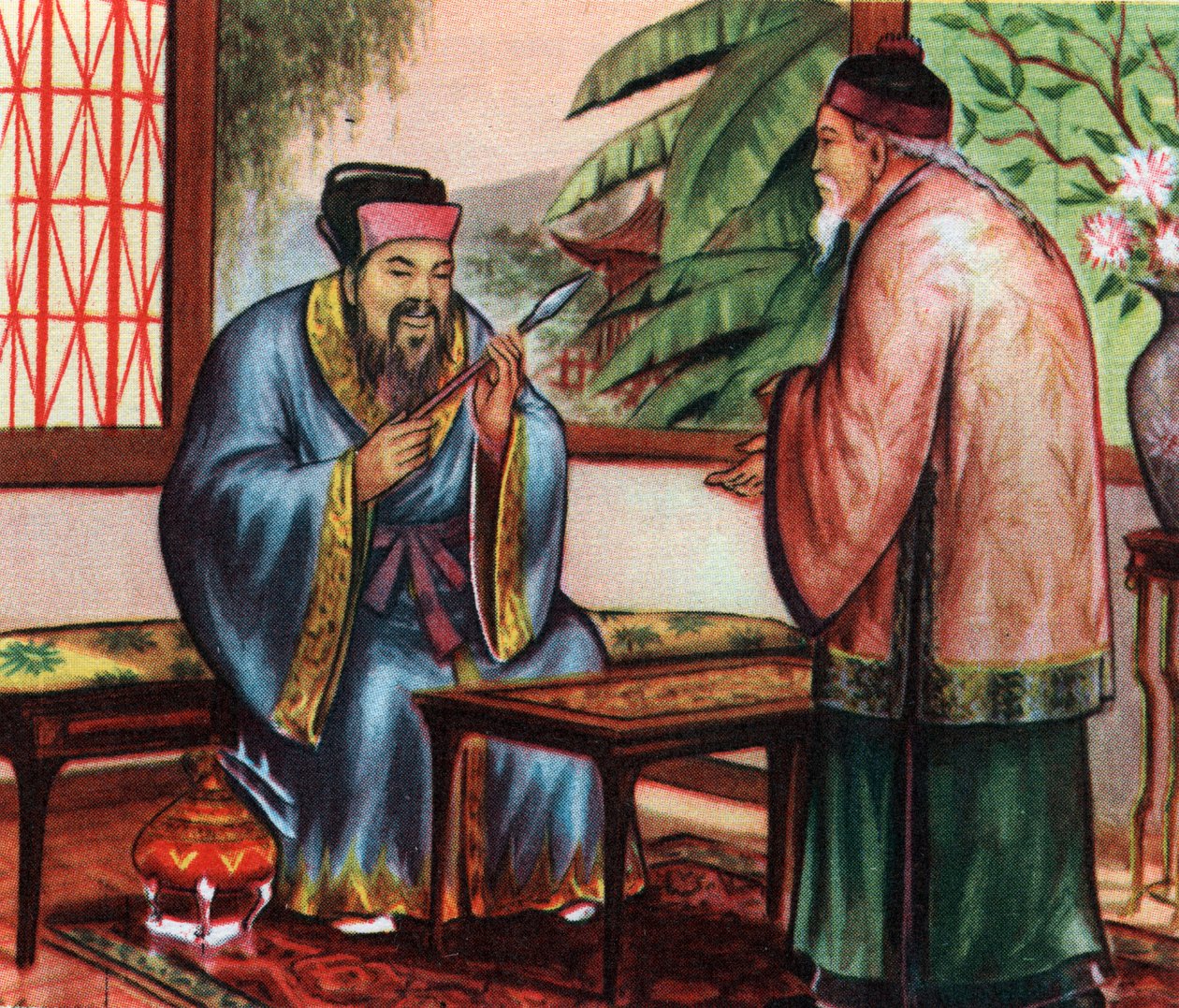 Confúcio (ou Kong Fu Zi ou KongZi) (551-479 a.C.), filósofo chinês, consultado pelos seus conhecimentos sobre as civilizações antigas - Confúcio (551-479 a.C.), filósofo chinês, consultado pelos seus conhecimentos sobre as civilizações antigas - Coleção pa de Unknown Artist