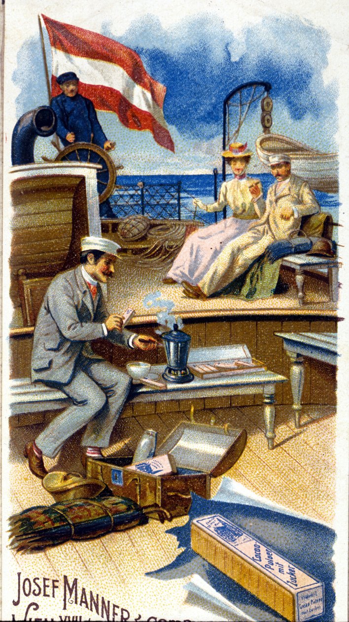 Anúncio de chocolate "Josef Manner & Gomp, Viena". de Unknown artist