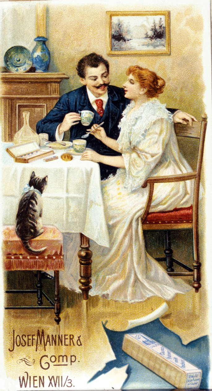 Anúncio de chocolate "Josef Manner & Gomp, Viena". de Unknown artist