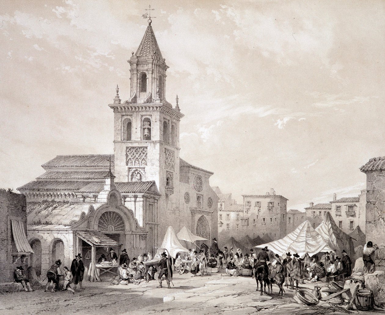Igreja da Feria em Sevilha, "Espanha Artística e Monumental de lugares e monumentos famosos da Espanha" por Don Genaro Perez de Villa de Unknown artist