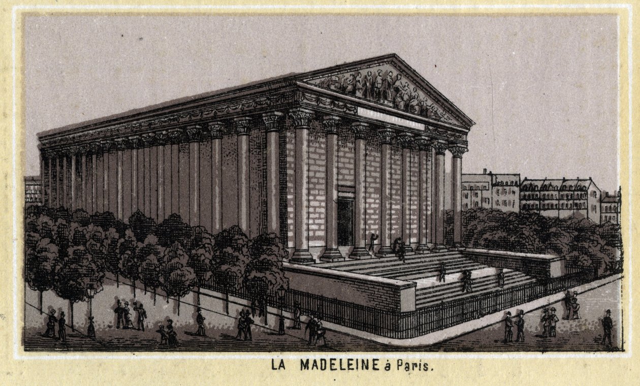 Igreja da Madeleine em Paris. de Unknown artist