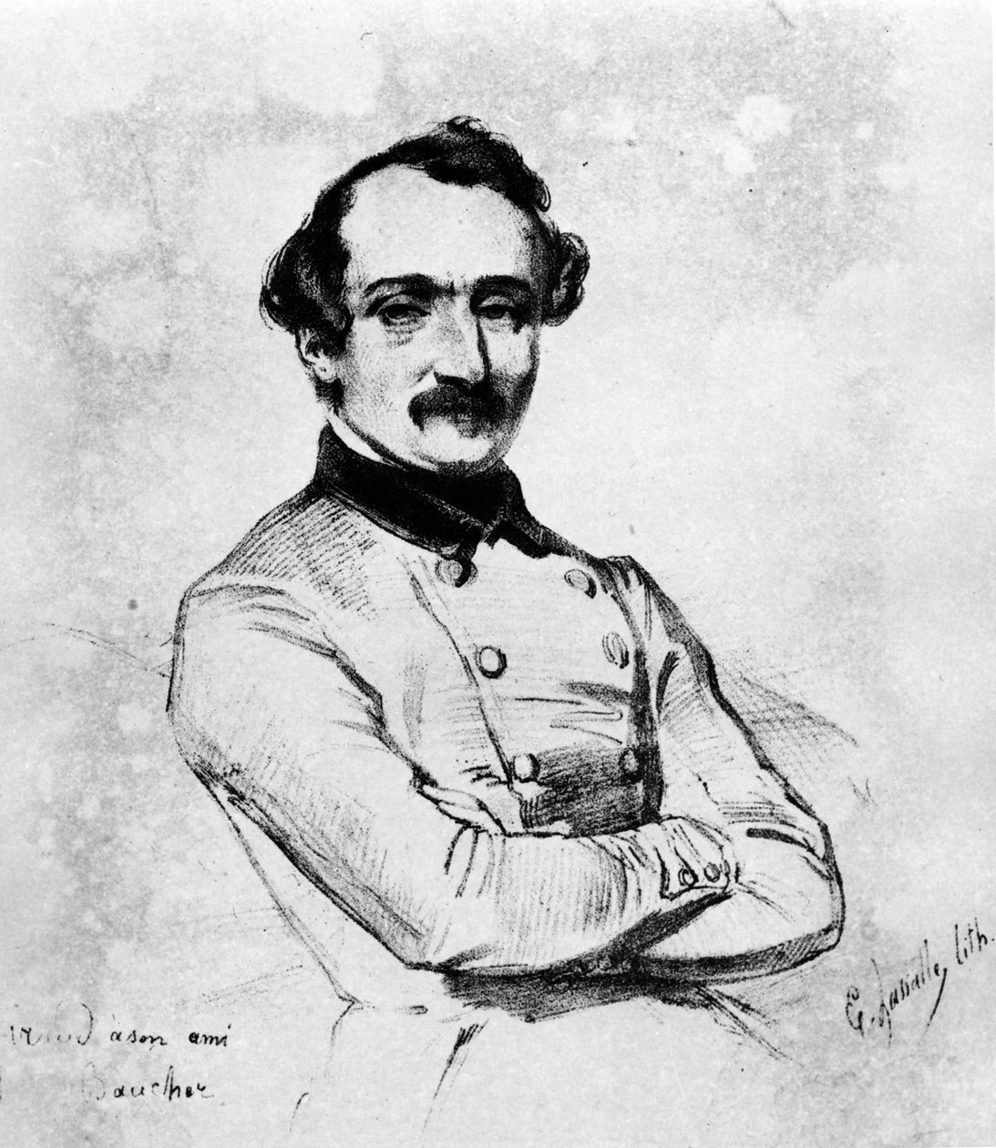 Circo: retrato de François Baucher - frontispício, em "Obras Completas de Baucher". de Unknown artist