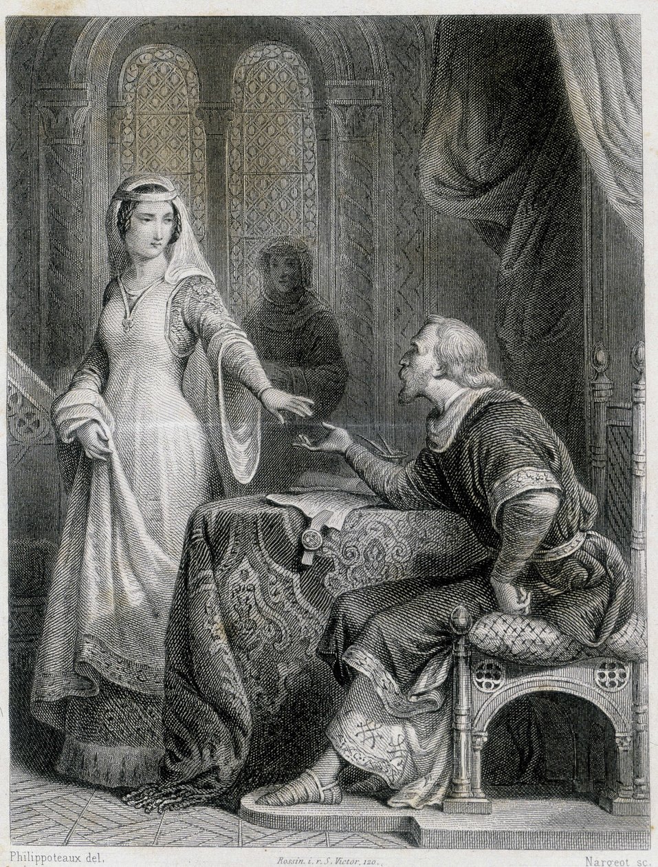 Clarisse de Somerghem. Gravura do século XIX. de Unknown artist