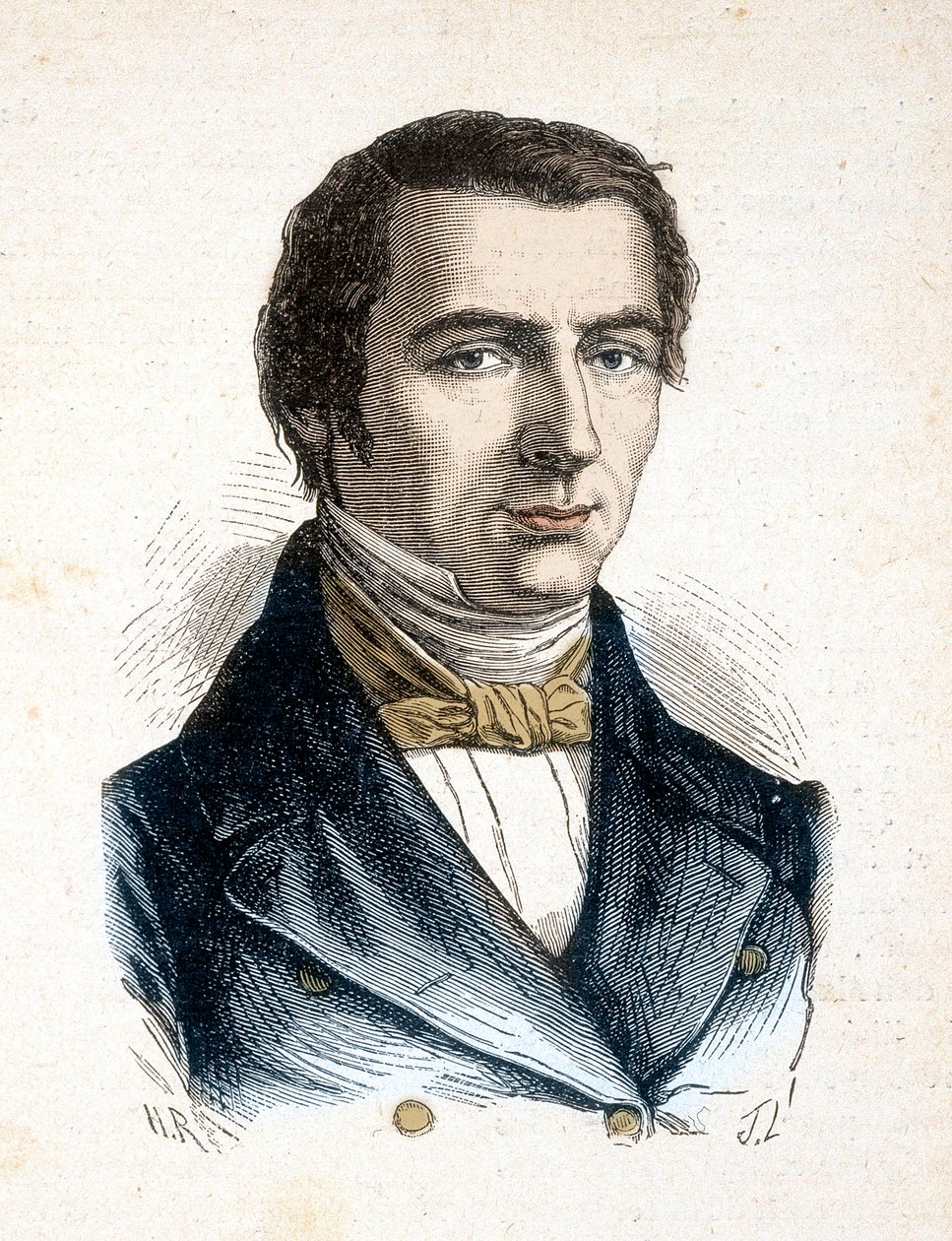 Claude Frederic Bastiat teórico liberal clássico, economista político - Retrato de Frederic Bastiat, Economiste (1801 - 1850) - em "Les Contemporains", n.d. final do século XIX. de Unknown artist