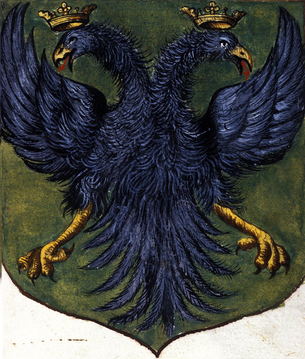 Escudo de armas da Rússia decora a águia com duas cabeças. Século XIX de Unknown artist