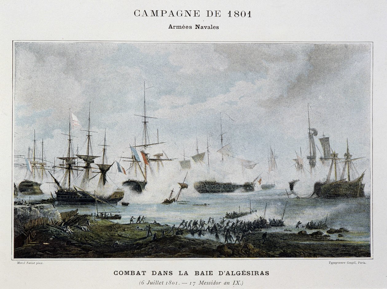 Combate na Baía de Algesiras de Unknown artist