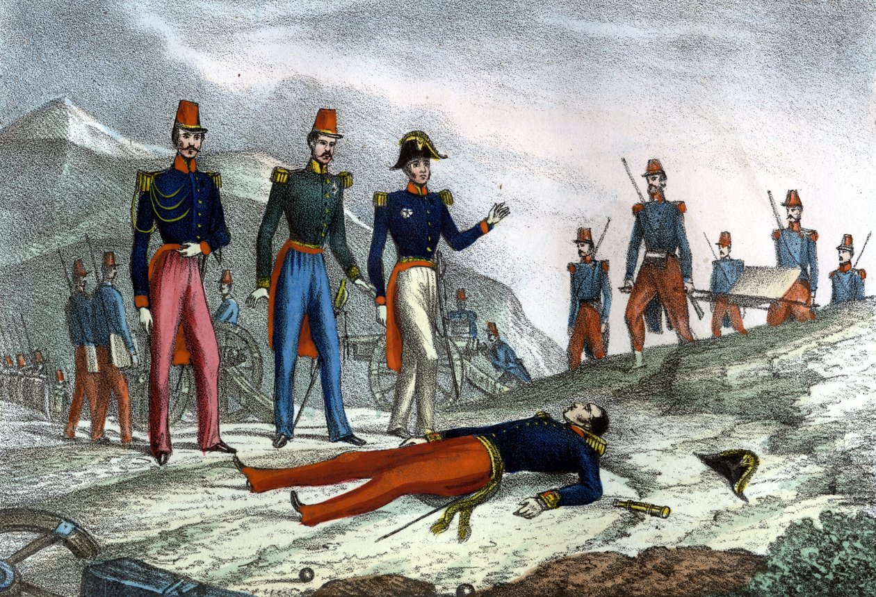 Conquista da Argélia. Morte do General Danrémont durante a captura de Constantino. 13 de outubro de 1837. em" L