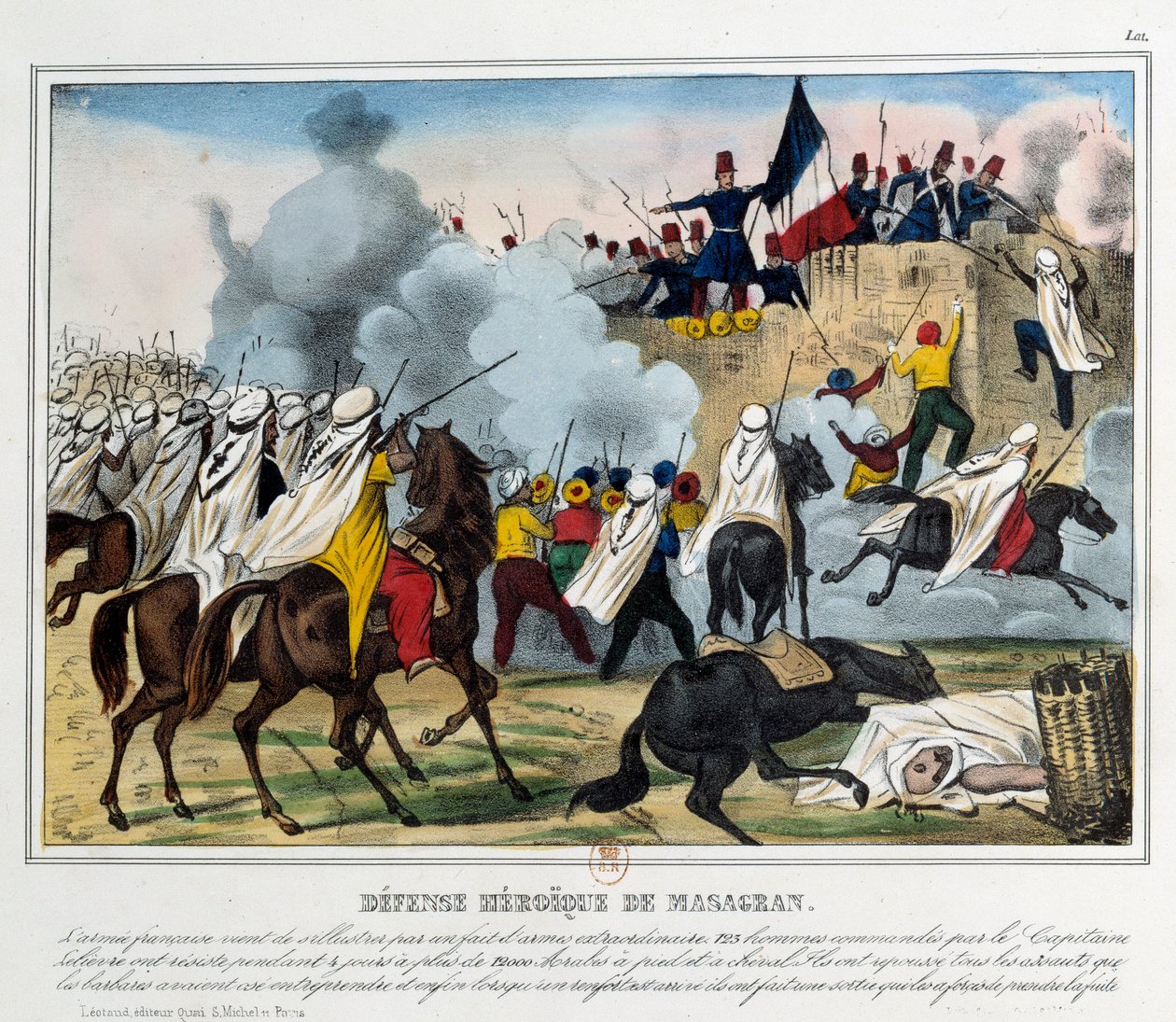 Conquista da Argélia: a batalha de Mazagran em 6/02/1839. de Unknown artist