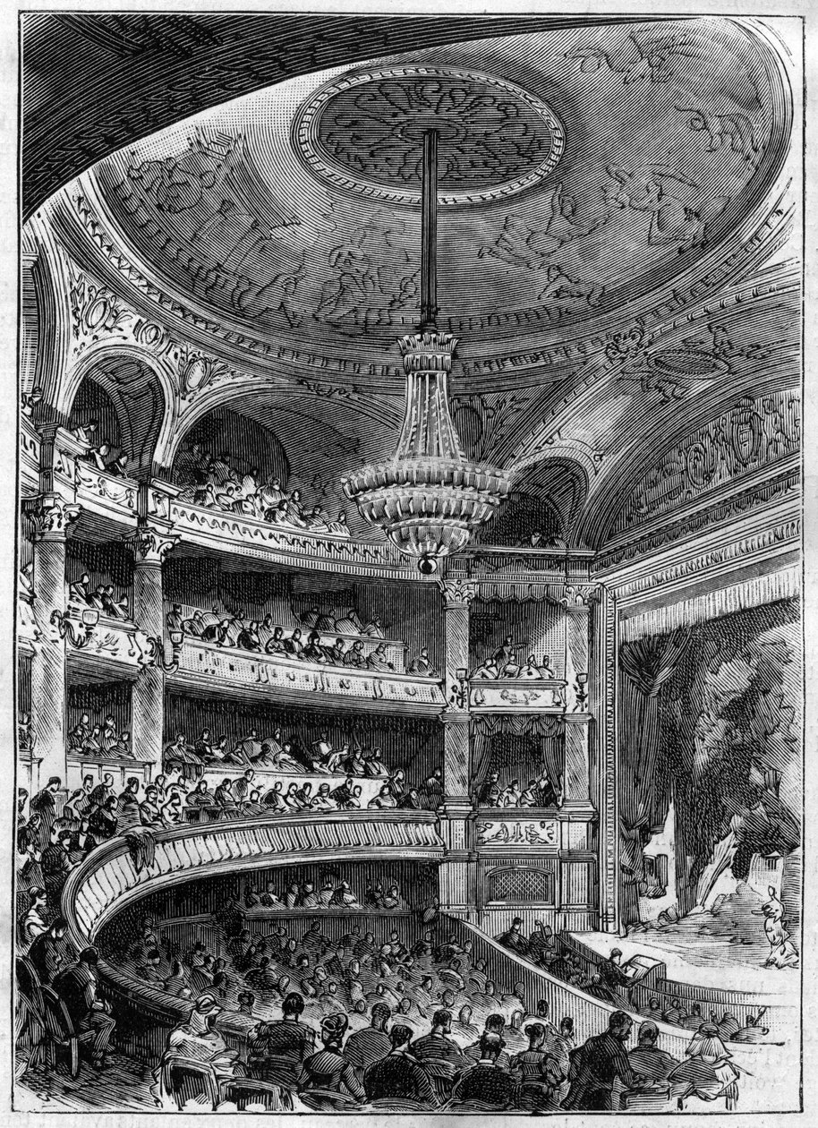 Teatro Constantino na Argélia construído pelo arquitecto Paul Jean Gion (1838-1904) entre 1877 e 1883 - o teatro de Unknown artist