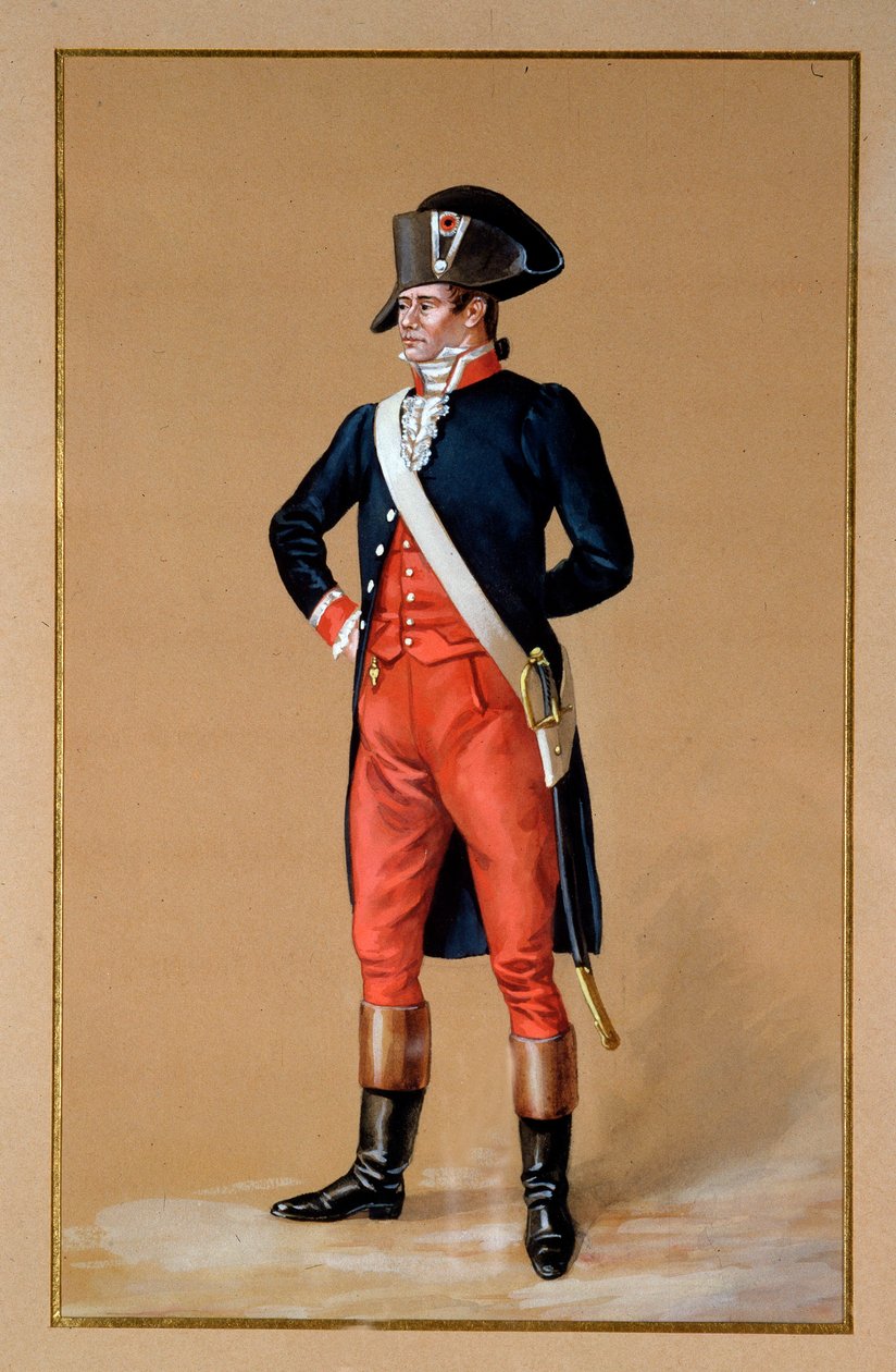 Consulado: uniforme de oficial de paz. Litografia de Unknown artist
