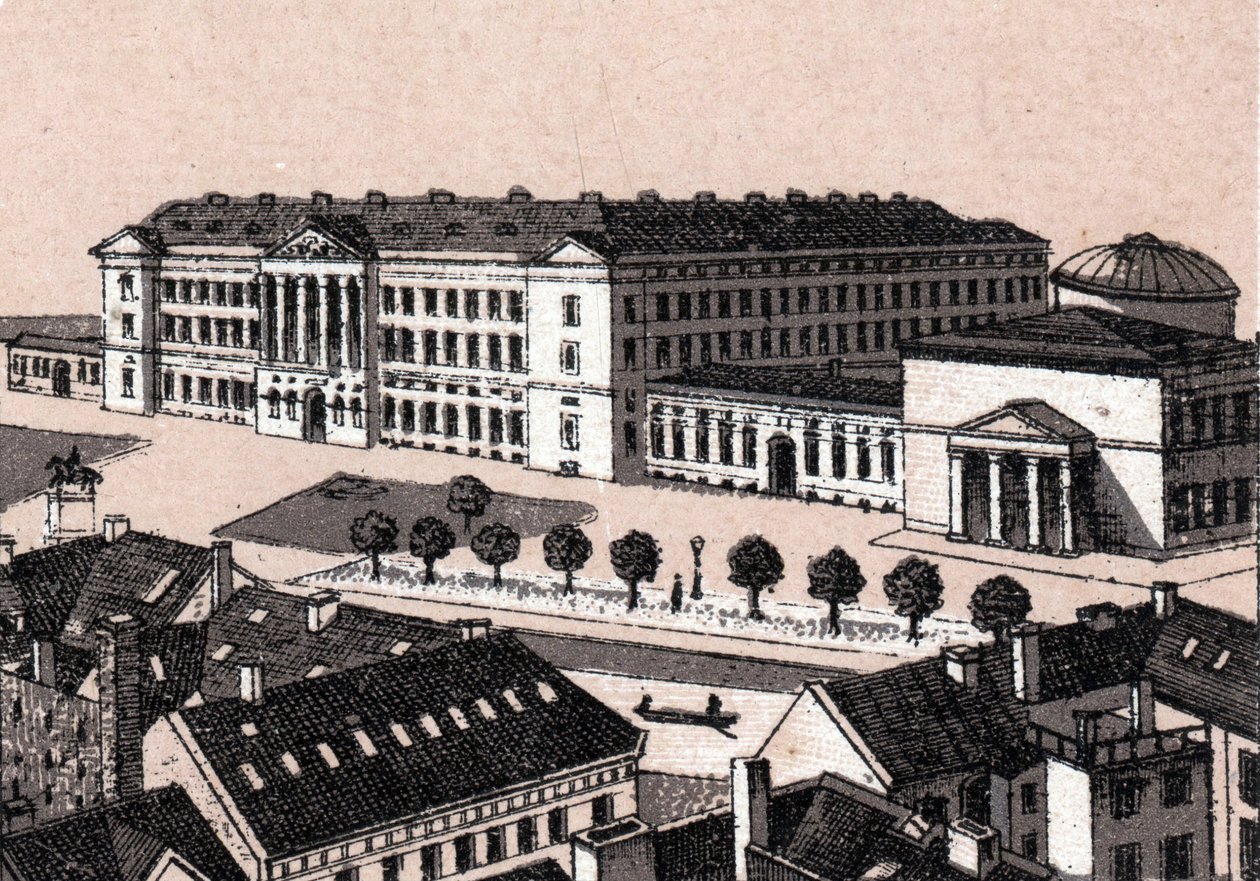 Copenhaga, Dinamarca: vista do castelo de Christiansborg (Castelo Christiansborg em Copenhaga). em "O mundo ilustra 168 vistas" Sem data (final do século XIX) de Unknown artist