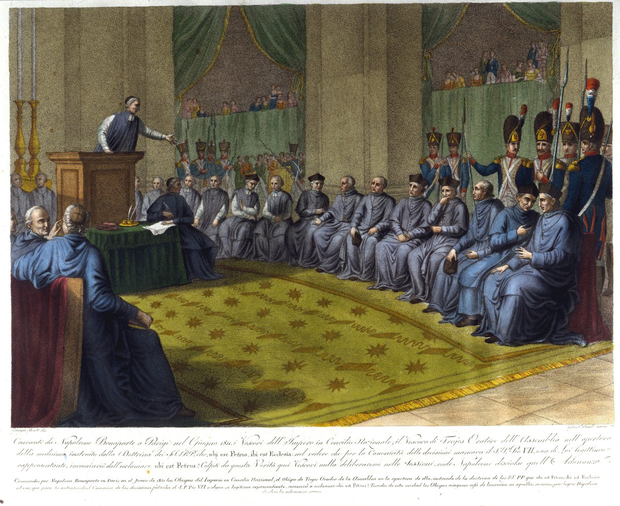 Conselho dos Bispos do Império convocado por Napoleão Bonaparte em Paris. 1811. de Unknown artist