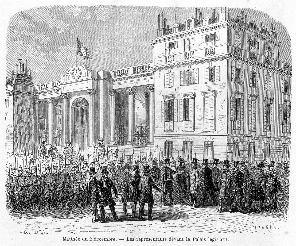 Golpe de Estado: prisão de deputados na Câmara Municipal do 10º arrondissement de Paris, a 2 de Dezembro de 1851. de Unknown artist