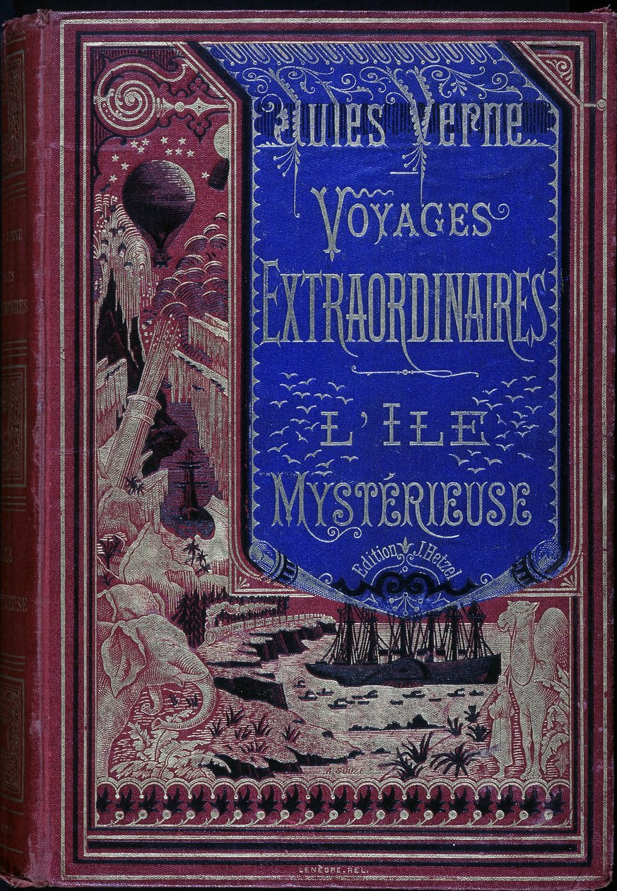 Capa "Viagem Extraordinária": A Ilha Misteriosa" de Júlio Verne. de Unknown artist