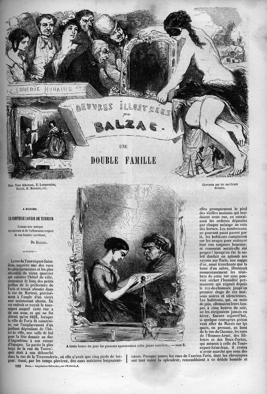 Capa para o romance "Uma dupla família". de Unknown artist