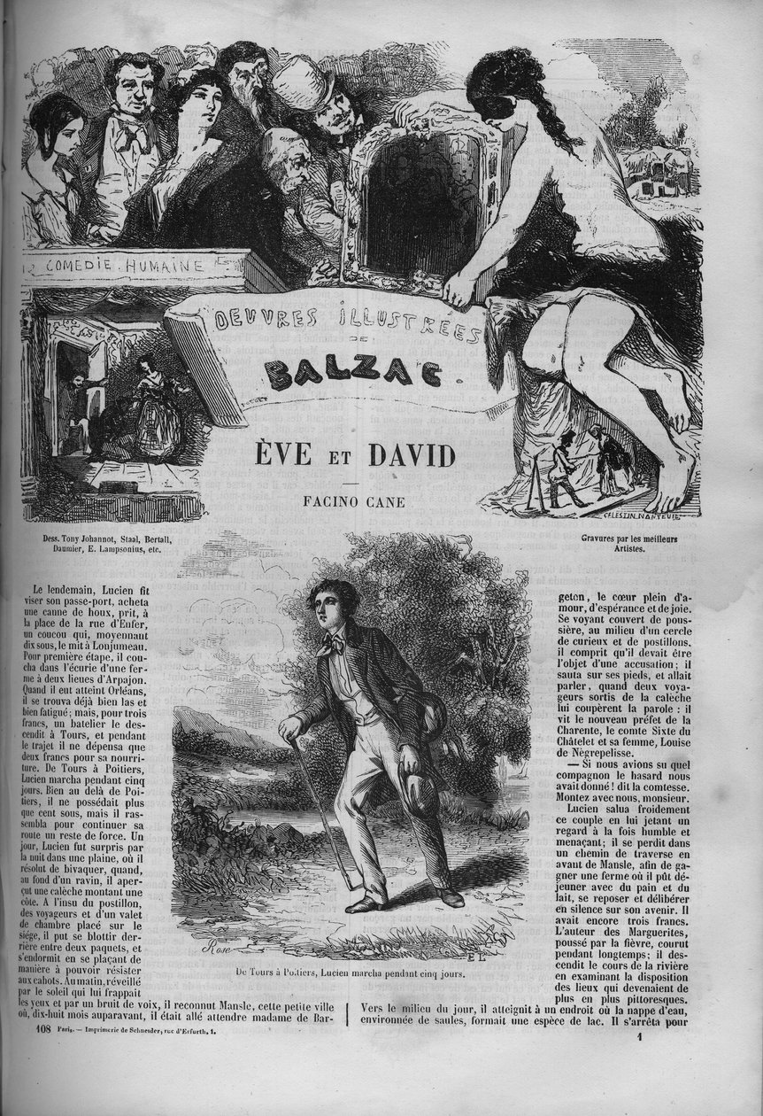 Capa para o romance "Eva e David". de Unknown artist