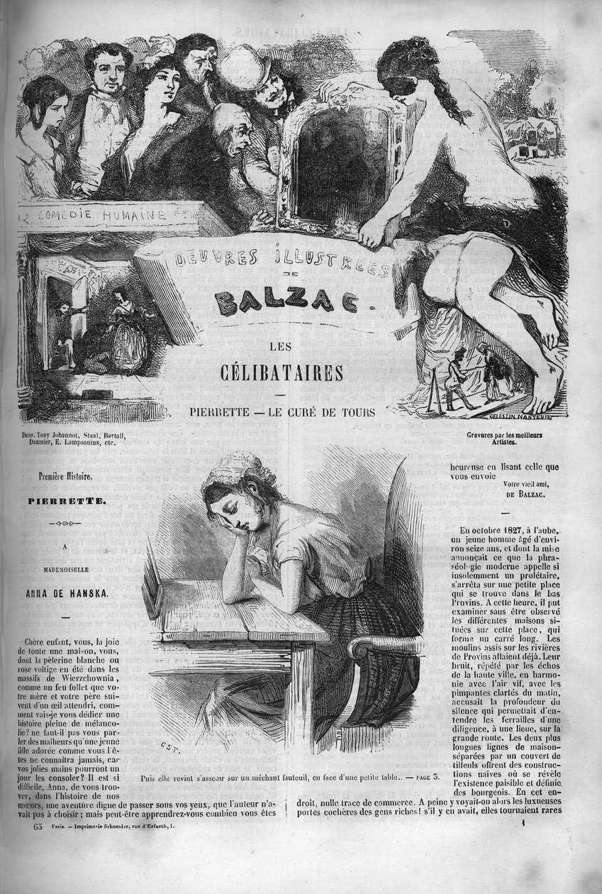 Capa do romance "Les celibataires". de Unknown artist