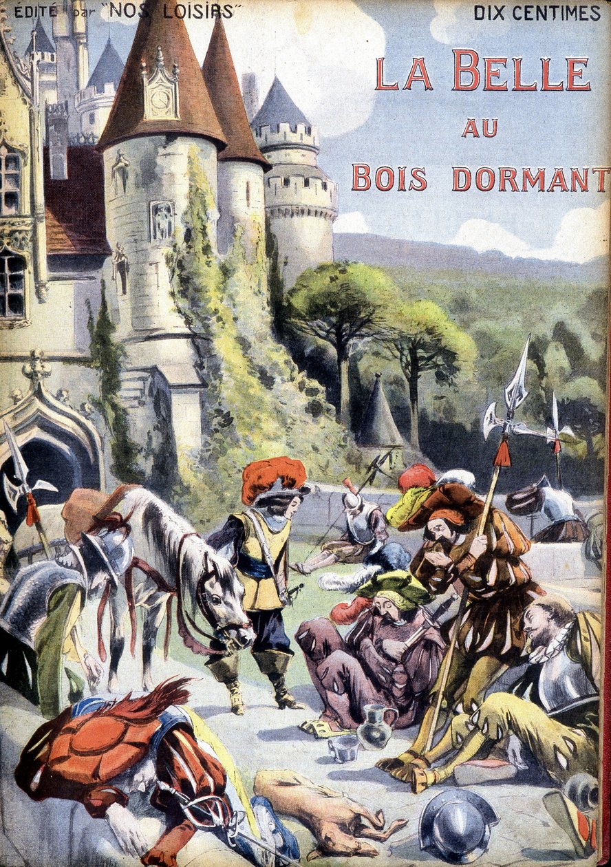 Capa do conto de Charles Perrault "A Bela Adormecida". de Unknown artist