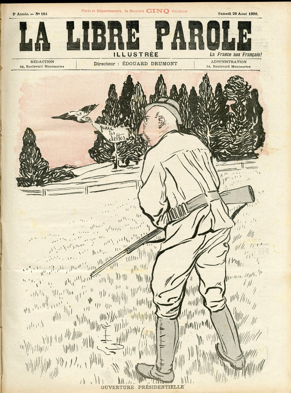 Capa de "La Libre parole illustree" (A liberdade de expressão ilustrada) de Unknown Artist