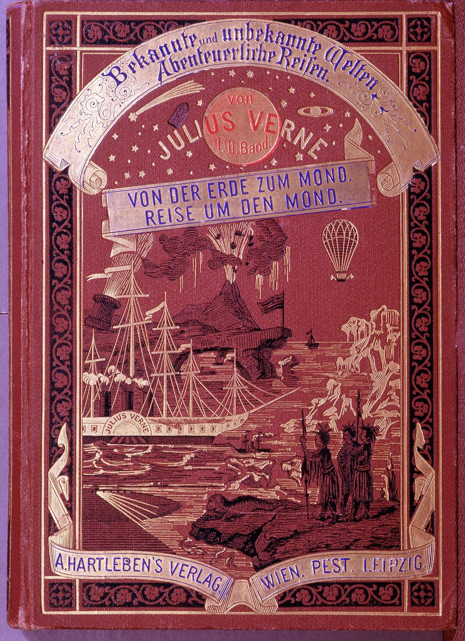 Capa de um livro de Jules Verne em alemão de Unknown artist