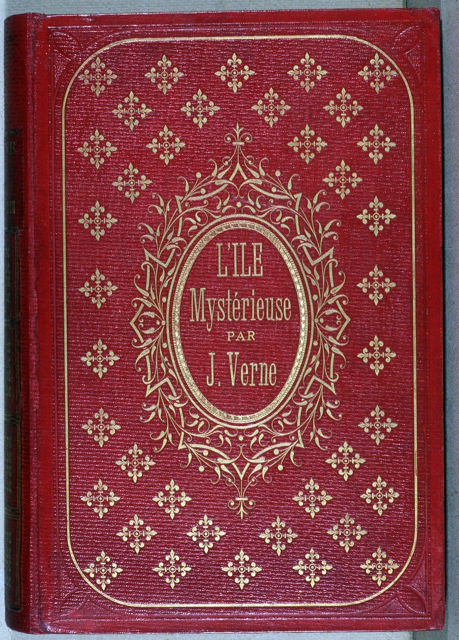 Capa do livro “” L&39;île mystérieuse ””, romance de Júlio Verne de Unknown artist