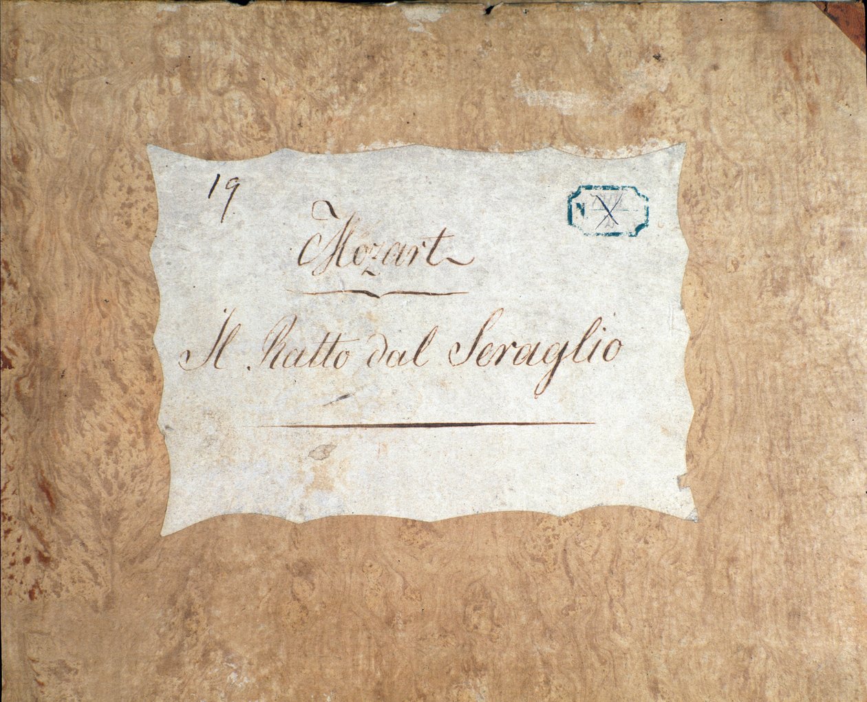 Capa da partitura de Die Entfuhrung aus dem Serail, ópera de Mozart, versão de Lichtenthal (1838) de Unknown artist