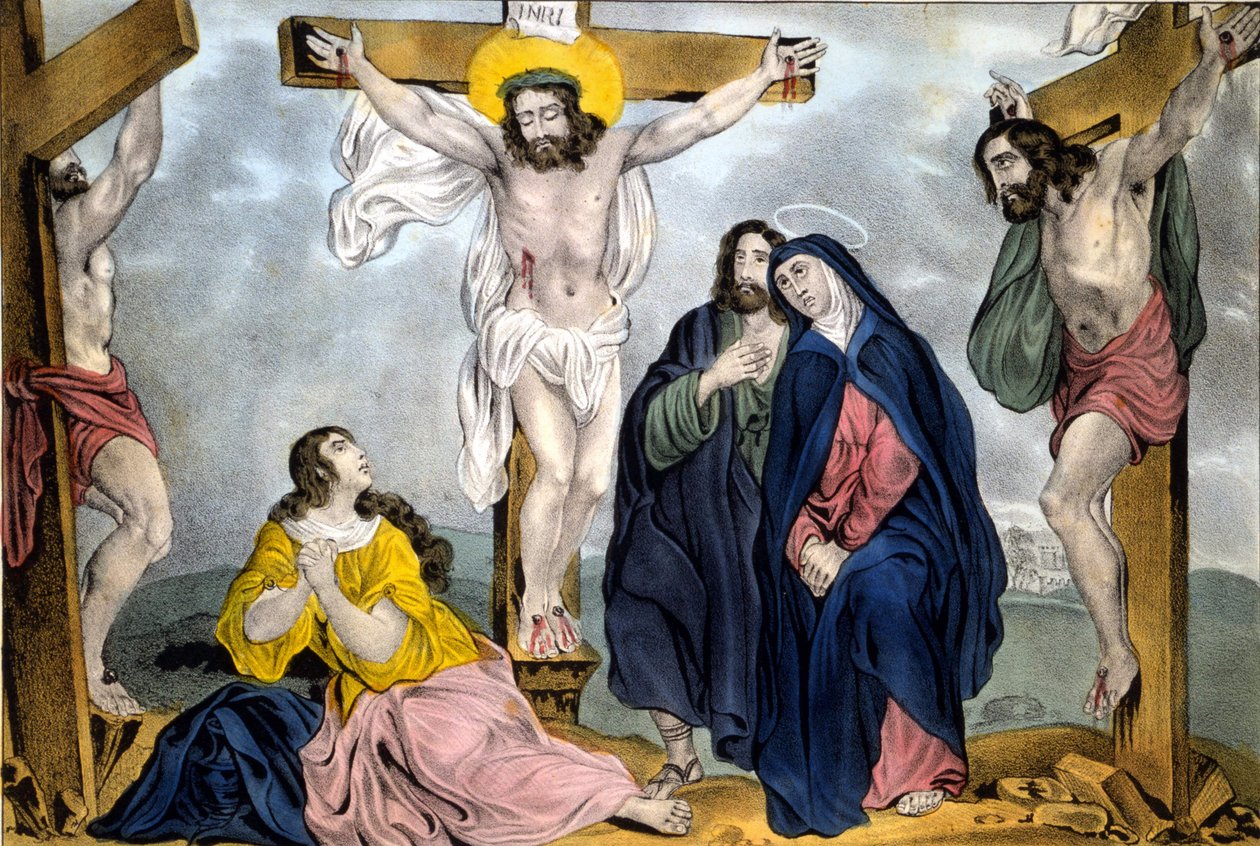 Crucificação por James Baillie (1838 - 1855) - Gravação por volta de 1846 de Unknown artist