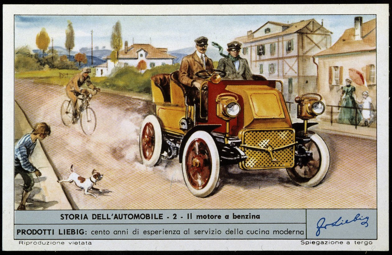 Daimler em 1897:4 cilindros, 4 tempos, 20 hp. de Unknown artist