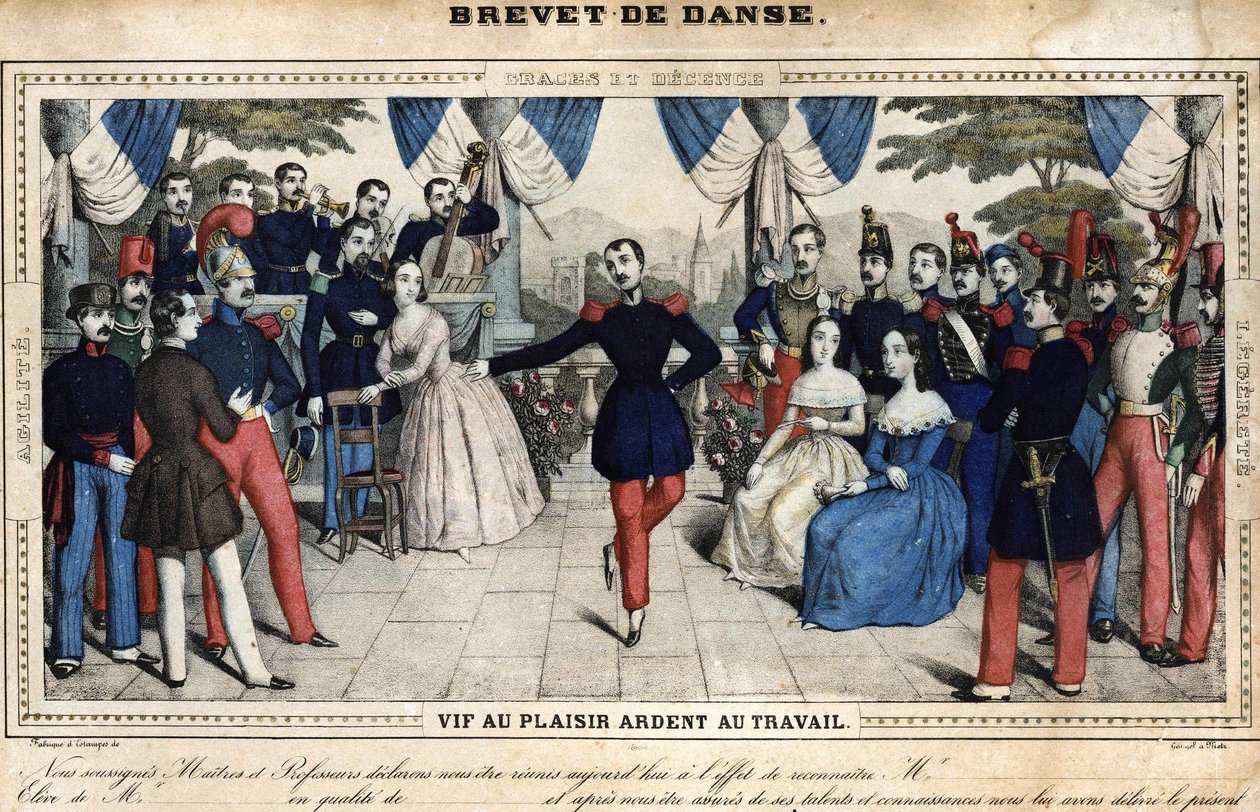 Certificado de dança, meados do século XIX, coleção Stella de Unknown artist
