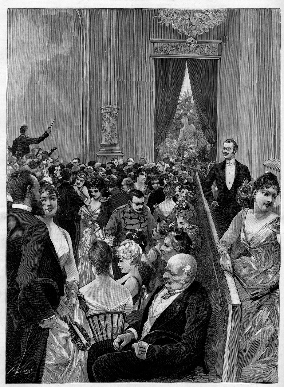 Salão de dança do último baile dado pelo Presidente da República Jules Grevy (1807-1891) no Palais de l