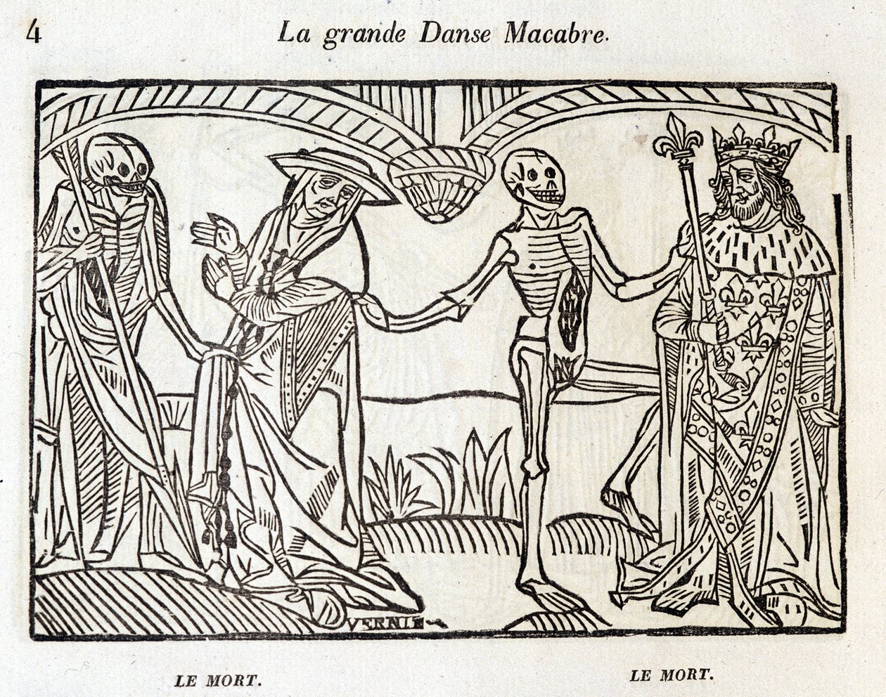 Dance macabre - engraving de Unknown artist