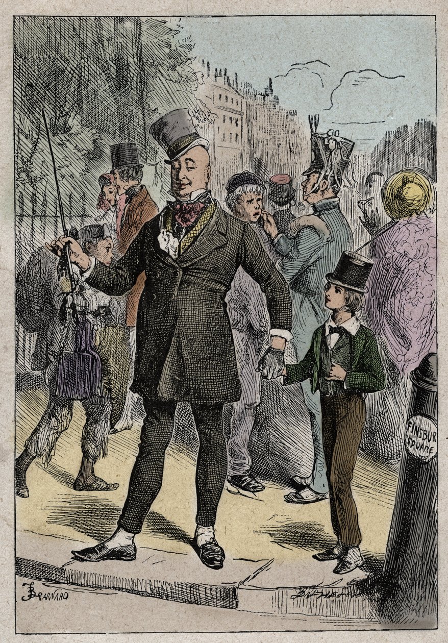 David Copperfield e Mr. Micawber, ilustração de 