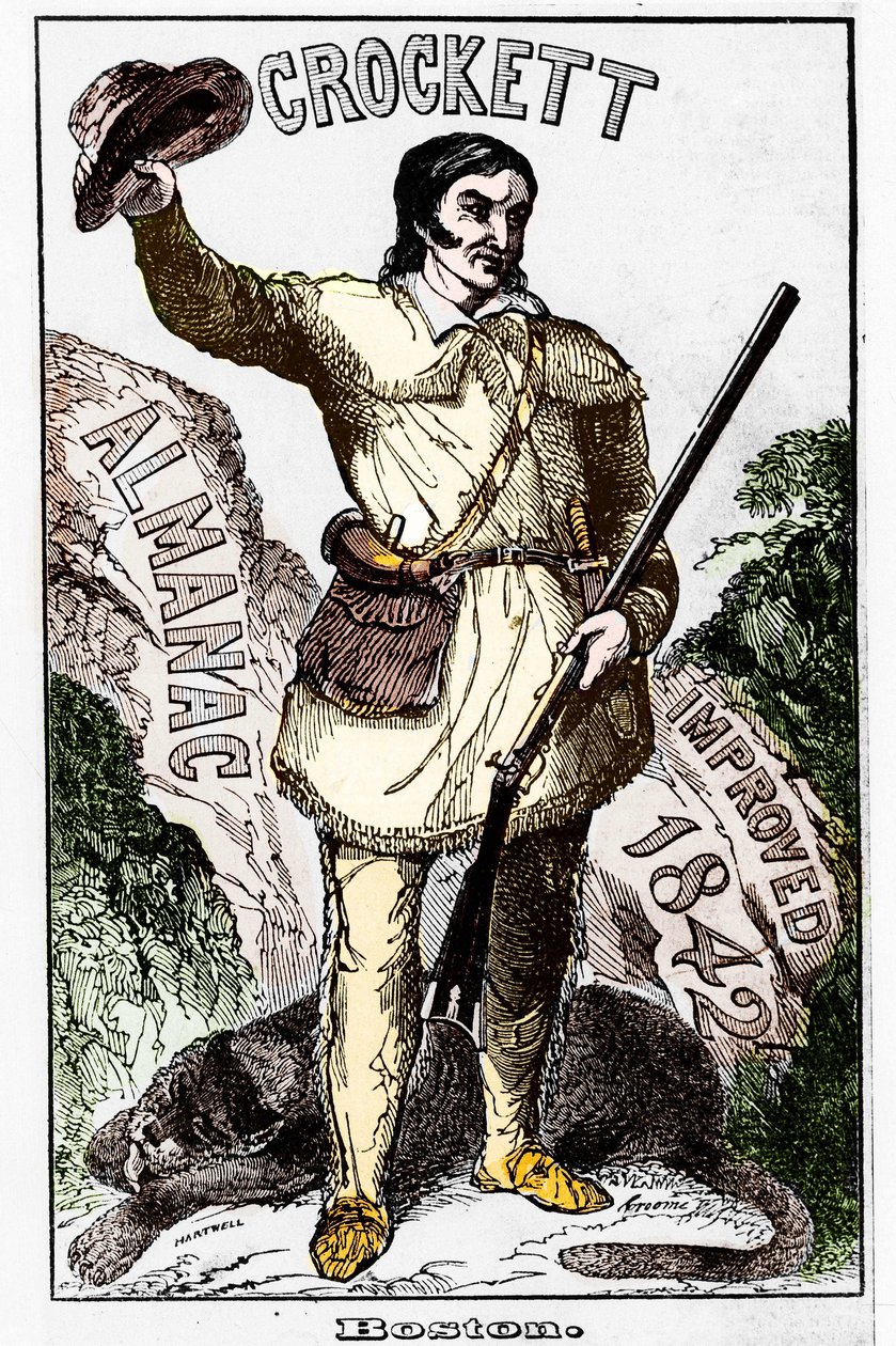 David Crockett (1786-1836), pioneiro americano - Almanaque de Unknown artist