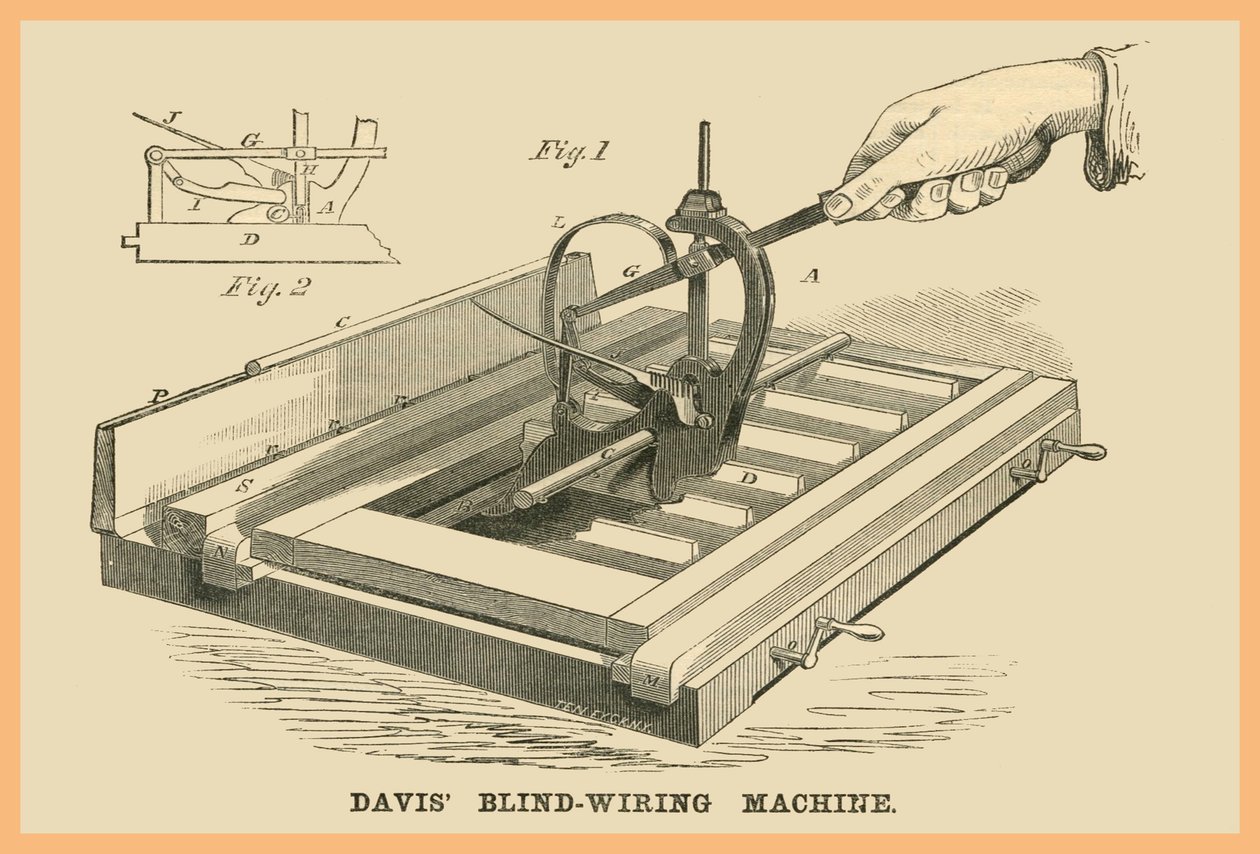 Máquina de cablagem para persianas Davis de Unknown Artist